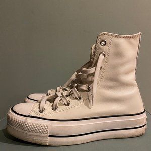 Converse Extra High Leather Platform Sneakers